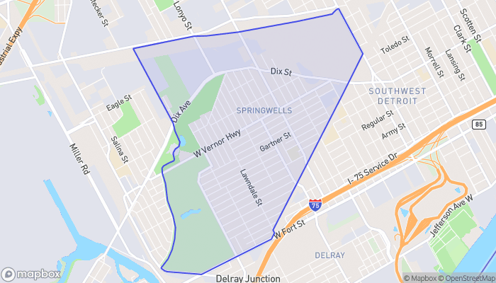 Map of Springwells