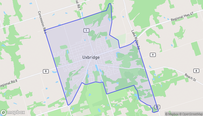 Map of Uxbridge