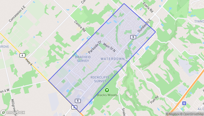 Map of Waterdown