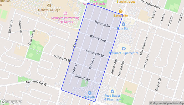Map of Bonnington