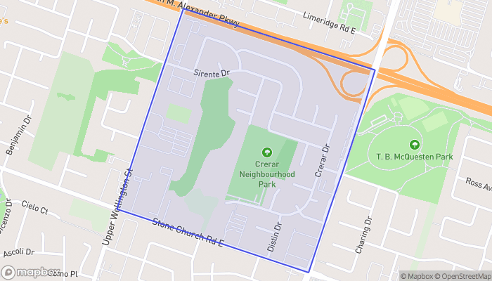 Map of Crerar