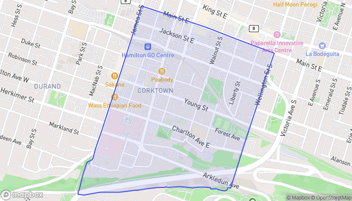 Map of Corktown
