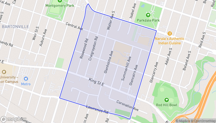 Map of Glenview West