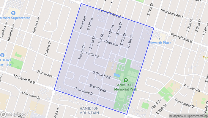 Map of Hill Park