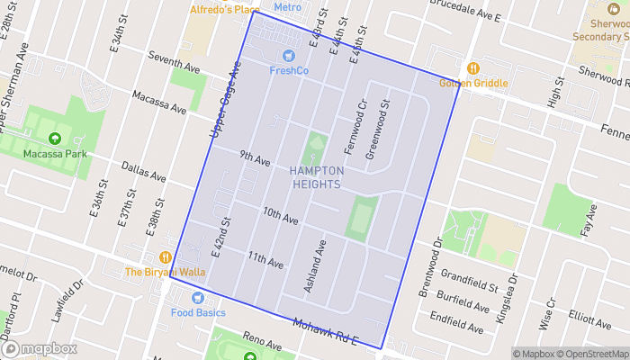 Map of Hampton Heights