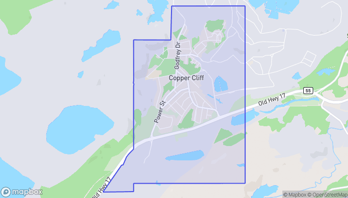 Map of Copper Cliff