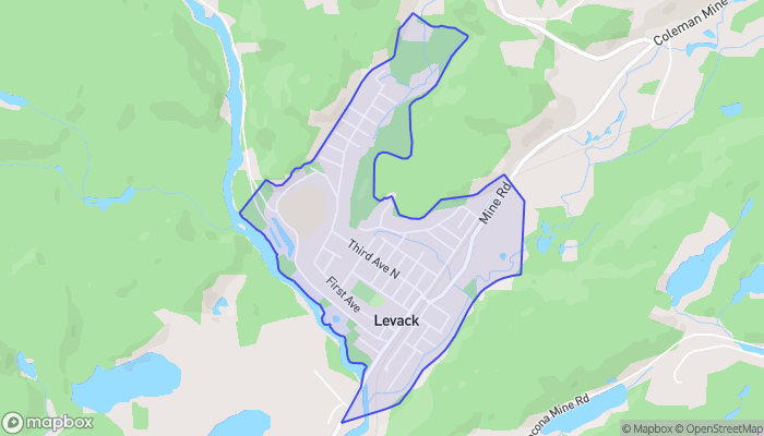 Map of Levack