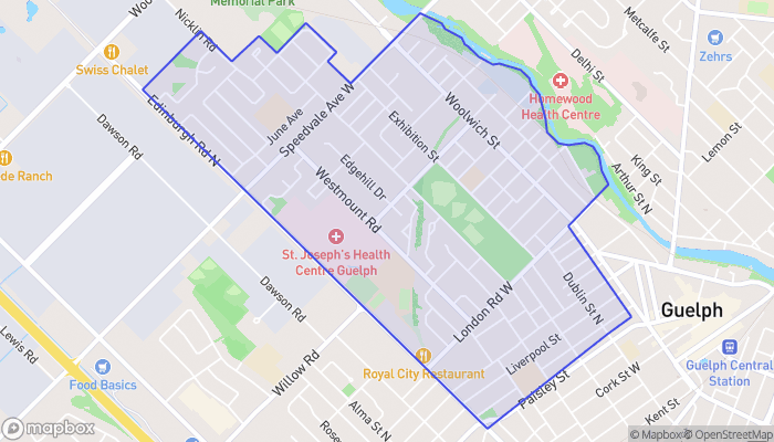 Map of Exhibition Park