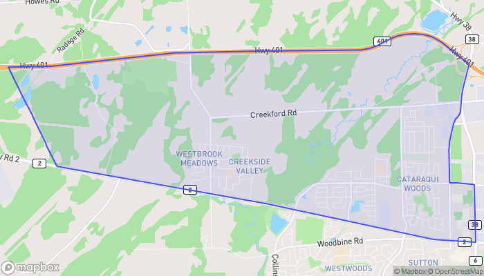 Map of Cataraqui Westbrook