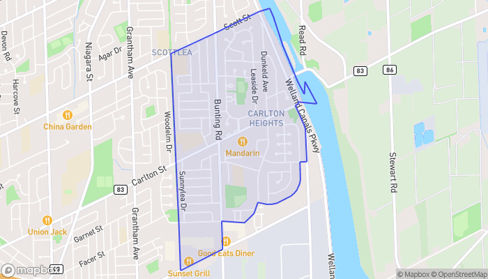 Map of Carlton / Bunting