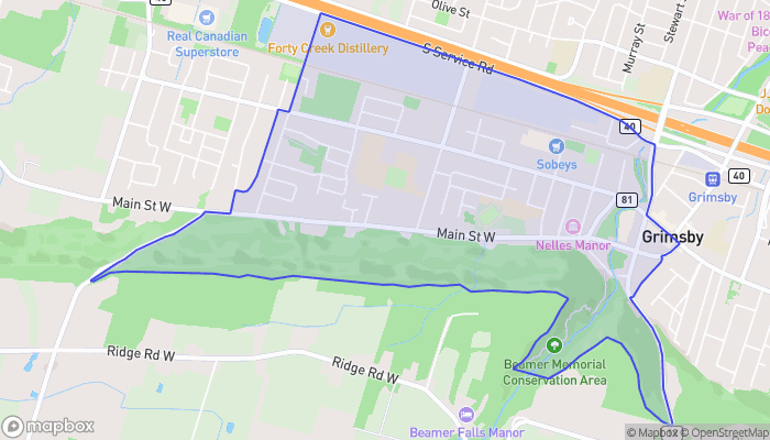 Map of Grimsby Downtown