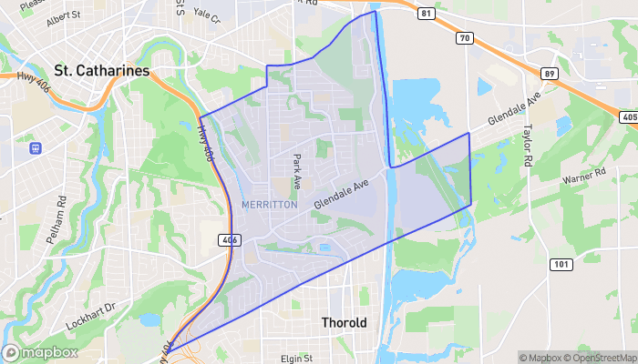 Map of Merritton