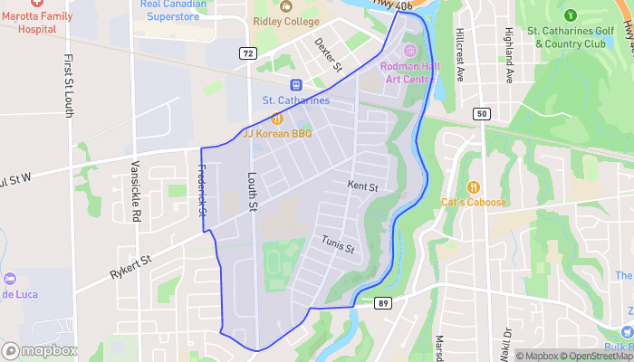 Map of Old Western Hill