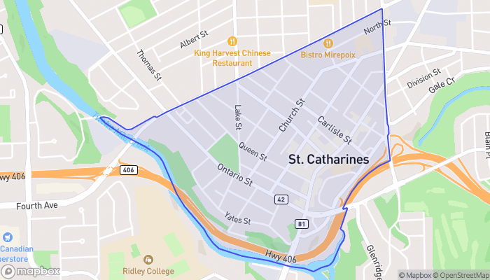 Map of St. Catharines Downtown