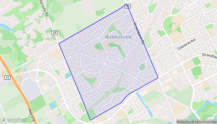 Map of Barrhaven
