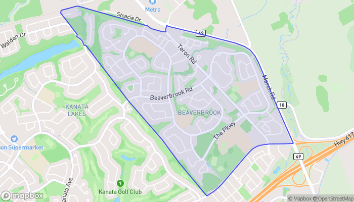 Map of Beaverbrook