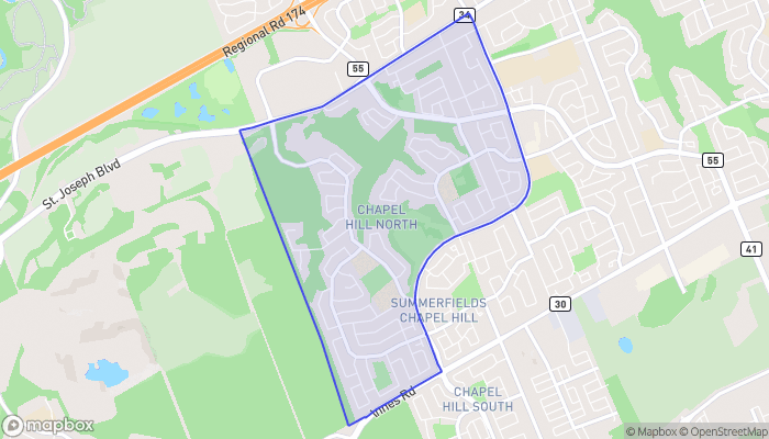 Map of Chapel Hill North