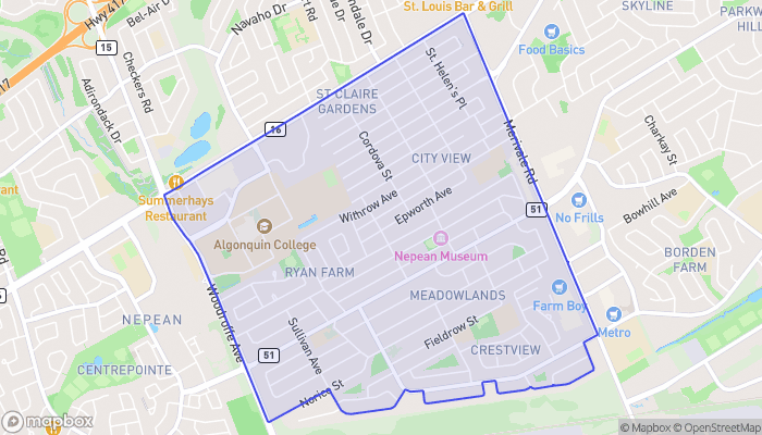 Map of Cityview - Crestview - Meadowlands