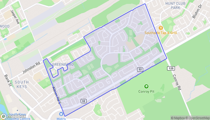 Map of Greenboro East