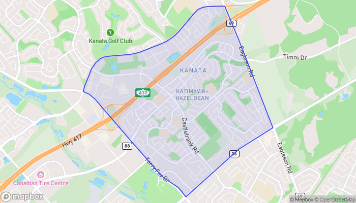 Map of Katimavik - Hazeldean