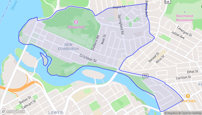 Map of Lindenlea - New Edinburgh