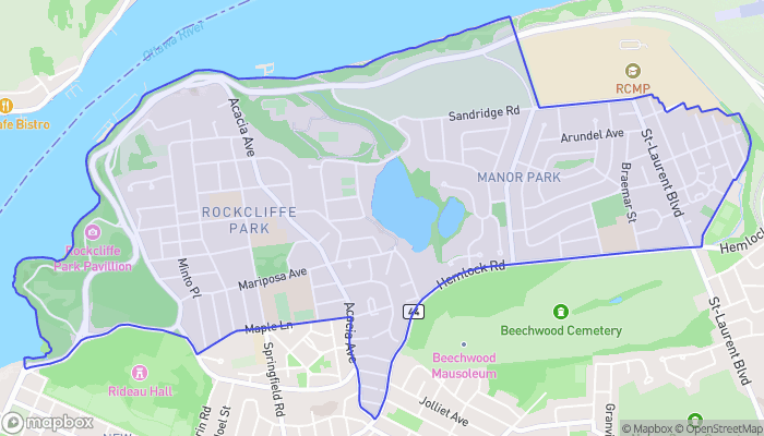 Map of Rockcliffe Park