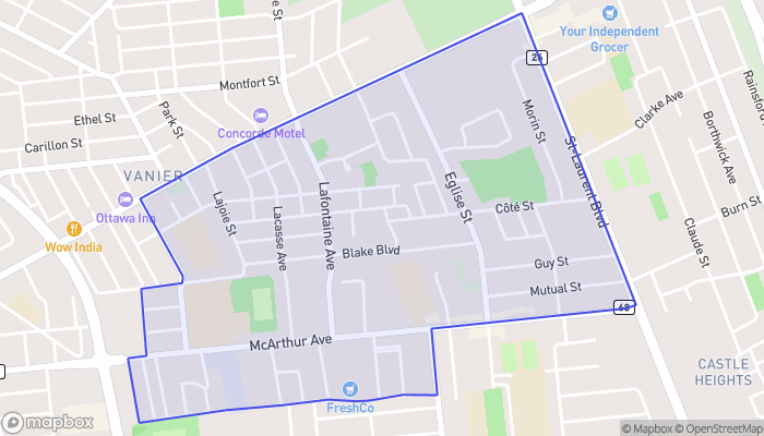 Map of Vanier South
