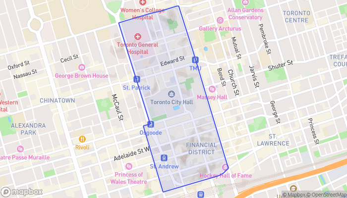 Map of Bay Street Corridor