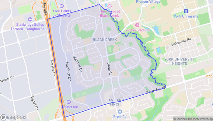 Map of Black Creek