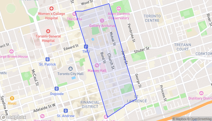 Map of Church-Yonge Corridor
