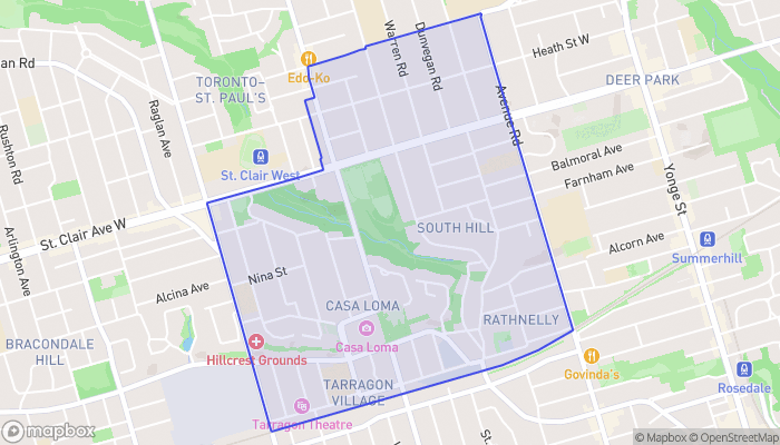 Map of Casa Loma