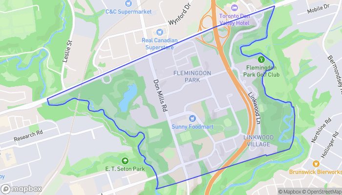 Map of Flemingdon Park