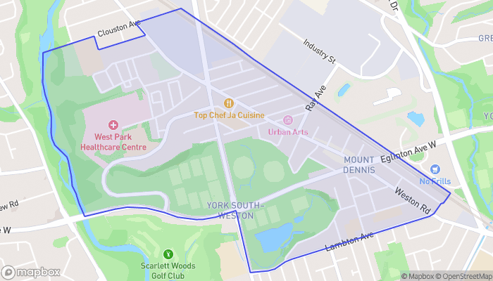 Map of Mount Dennis