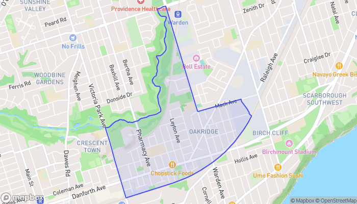 Map of Oakridge