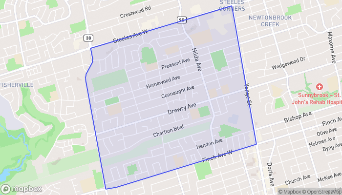 Map of Newtonbrook West