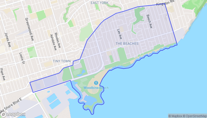 Map of The Beaches