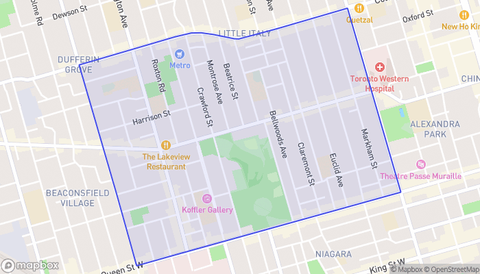 Map of Trinity-Bellwoods