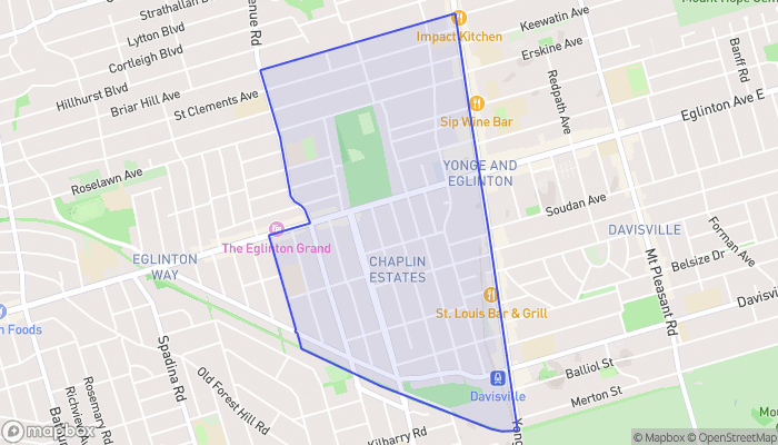Map of Yonge-Eglinton