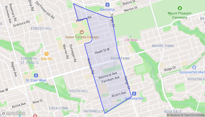 Map of Yonge-St.Clair