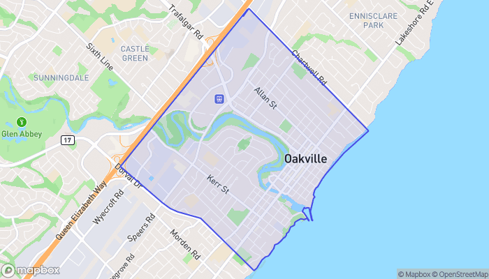 Map of Old Oakville