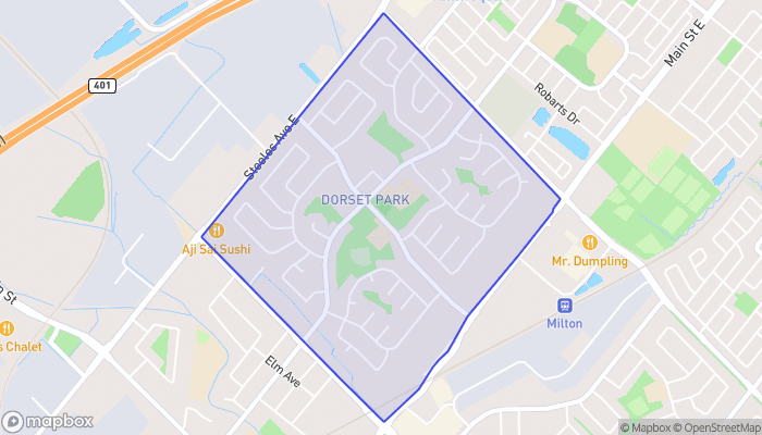 Map of Dorset Park