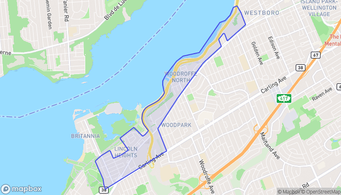 Map of Woodroffe - Lincoln Heights