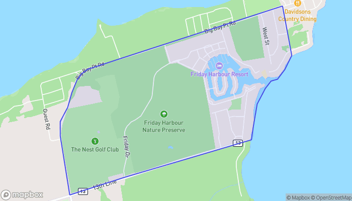 Map of Friday Harbour