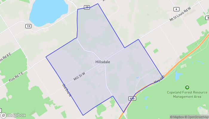 Map of Hillsdale