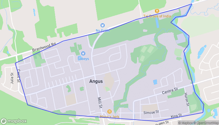 Map of Angus