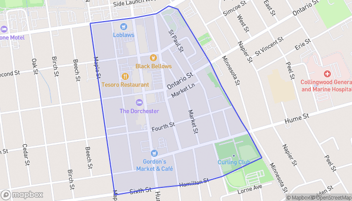 Map of Downtown Collingwood