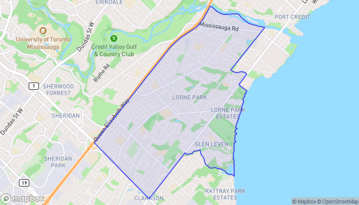 Map of Lorne Park