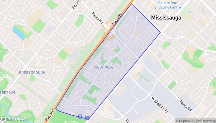 Map of Creditview
