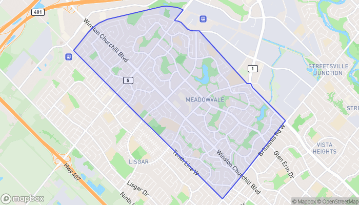 Map of Meadowvale