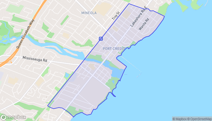 Map of Port Credit